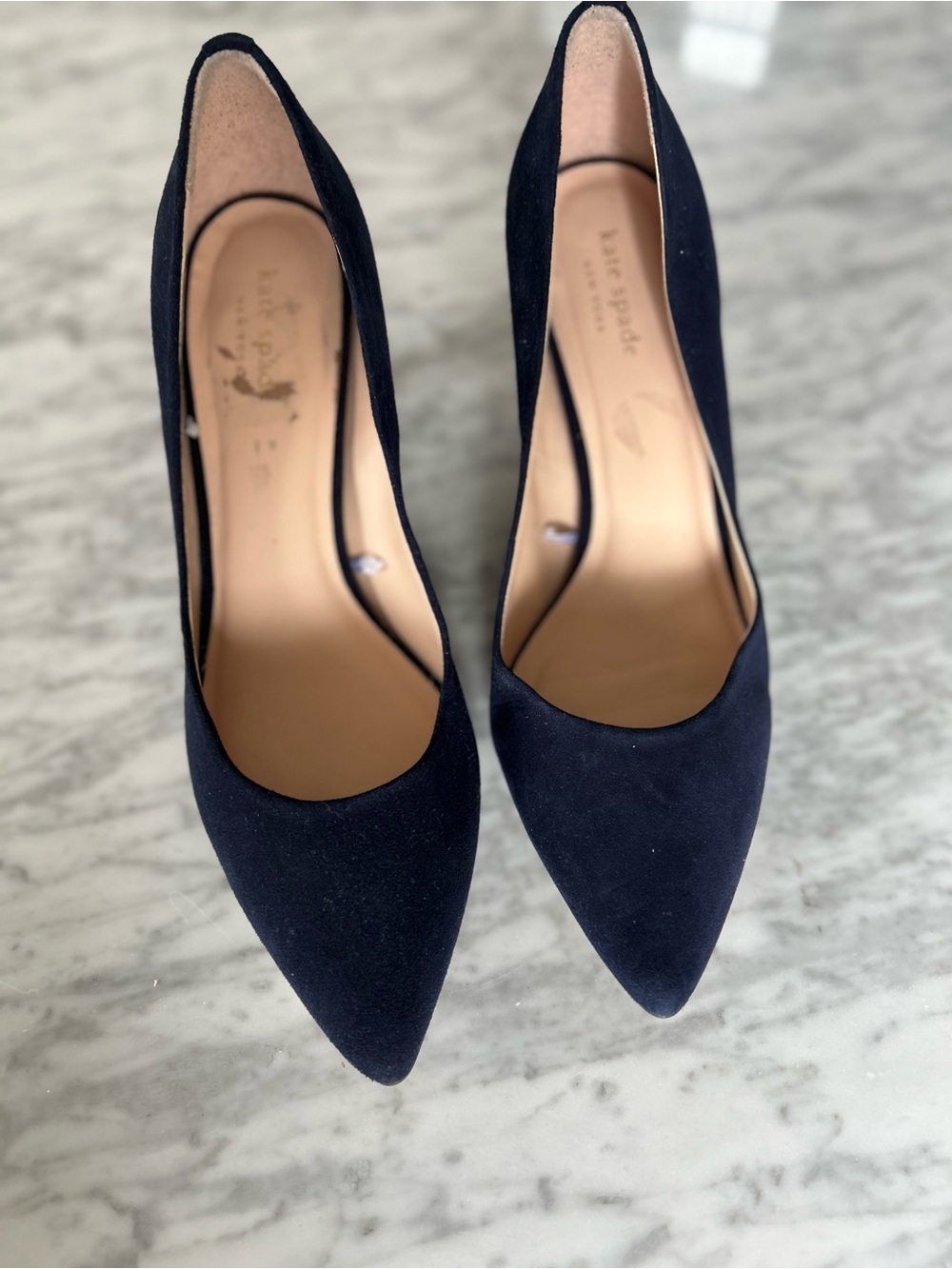 Kate Spade New York navy blue suede pumps (Size 10M)